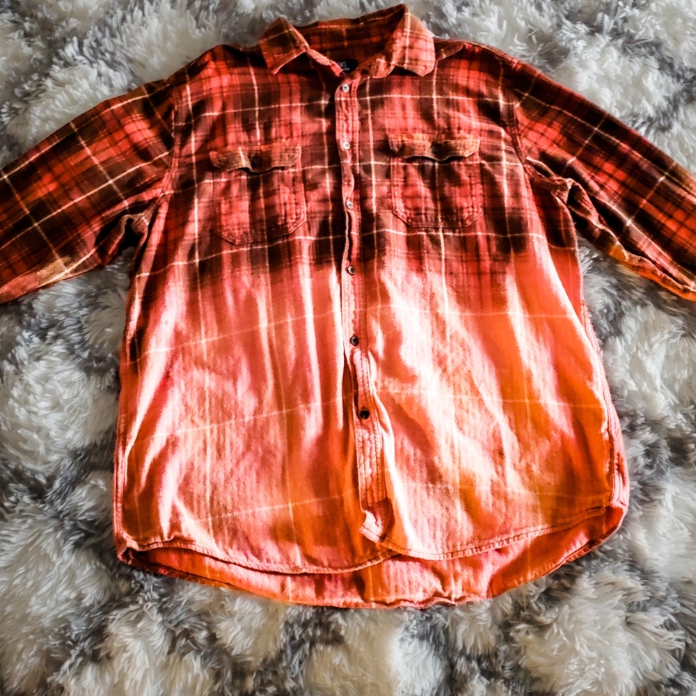 Bleach dipped flannel